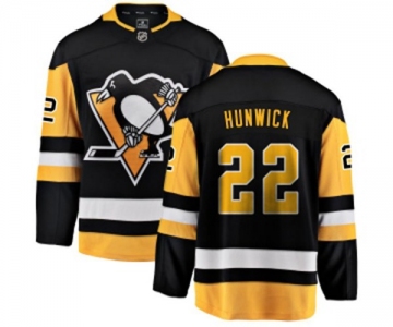 Youth Pittsburgh Penguins #22 Matt Hunwick Fanatics Branded Black Home Breakaway NHL Jersey