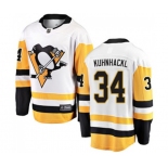 Youth Pittsburgh Penguins #34 Tom Kuhnhackl Fanatics Branded White Away Breakaway NHL Jersey