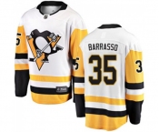 Youth Pittsburgh Penguins #35 Tom Barrasso Fanatics Branded White Away Breakaway NHL Jersey