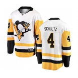 Youth Pittsburgh Penguins #4 Justin Schultz Fanatics Branded White Away Breakaway NHL Jersey