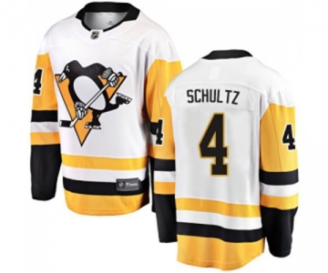 Youth Pittsburgh Penguins #4 Justin Schultz Fanatics Branded White Away Breakaway NHL Jersey