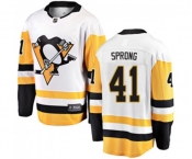 Youth Pittsburgh Penguins #41 Daniel Sprong Fanatics Branded White Away Breakaway NHL Jersey