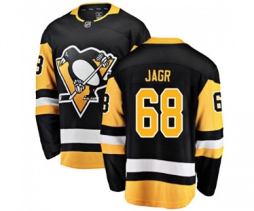 Youth Pittsburgh Penguins #68 Jaromir Jagr Fanatics Branded Black Home Breakaway NHL Jersey