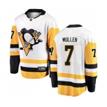 Youth Pittsburgh Penguins #7 Joe Mullen Fanatics Branded White Away Breakaway NHL Jersey