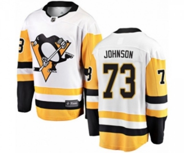 Youth Pittsburgh Penguins #73 Jack Johnson Authentic White Away Fanatics Branded Breakaway NHL Jersey