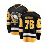 Youth Pittsburgh Penguins #76 Calen Addison Authentic Black Home Fanatics Branded Breakaway NHL Jersey