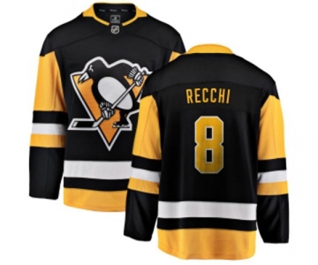 Youth Pittsburgh Penguins #8 Mark Recchi Fanatics Branded Black Home Breakaway NHL Jersey