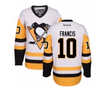 Youth Reebok Pittsburgh Penguins #10 Ron Francis Premier White Away NHL Jersey