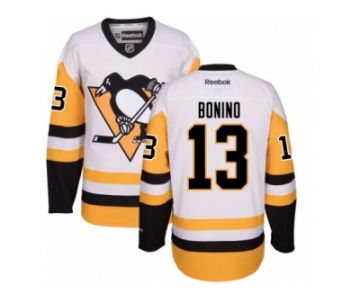 Youth Reebok Pittsburgh Penguins #13 Nick Bonino Premier White Away NHL Jersey