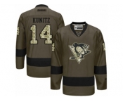 Youth Reebok Pittsburgh Penguins #14 Chris Kunitz Premier Green Salute to Service NHL Jersey