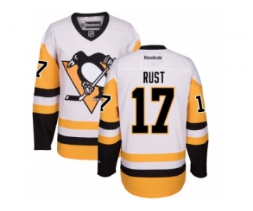 Youth Reebok Pittsburgh Penguins #17 Bryan Rust Premier White Away NHL Jersey