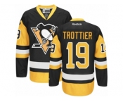 Youth Reebok Pittsburgh Penguins #19 Bryan Trottier Authentic Black Gold Third NHL Jersey