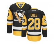 Youth Reebok Pittsburgh Penguins #28 Ian Cole Premier Black Gold Third NHL Jersey