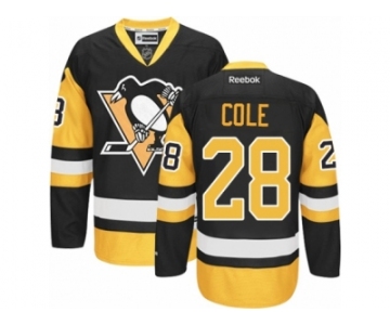 Youth Reebok Pittsburgh Penguins #28 Ian Cole Premier Black Gold Third NHL Jersey