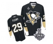 Youth Reebok Pittsburgh Penguins #29 Marc-Andre Fleury Authentic Black Home 2017 Stanley Cup Final NHL Jersey