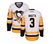 Youth Reebok Pittsburgh Penguins #3 Olli Maatta Premier White Away NHL Jersey