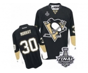 Youth Reebok Pittsburgh Penguins #30 Matt Murray Authentic Black Home 2017 Stanley Cup Final NHL Jersey