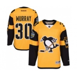 Youth Reebok Pittsburgh Penguins #30 Matt Murray Authentic Gold 2017 Stadium Series NHL Jersey