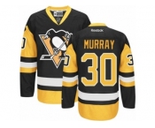 Youth Reebok Pittsburgh Penguins #30 Matt Murray Premier Black Gold Third NHL Jersey