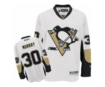 Youth Reebok Pittsburgh Penguins #30 Matt Murray Premier White Away NHL Jersey