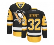 Youth Reebok Pittsburgh Penguins #32 Mark Streit Premier Black Gold Third NHL Jerse