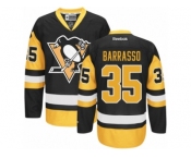 Youth Reebok Pittsburgh Penguins #35 Tom Barrasso Premier Black Gold Third NHL Jersey