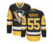 Youth Reebok Pittsburgh Penguins #55 Larry Murphy Premier Black Gold Third NHL Jersey