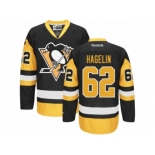 Youth Reebok Pittsburgh Penguins #62 Carl Hagelin Premier Black Gold Third NHL Jersey