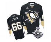 Youth Reebok Pittsburgh Penguins #66 Mario Lemieux Authentic Black Home 2017 Stanley Cup Final NHL Jersey