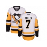 Youth Reebok Pittsburgh Penguins #7 Joe Mullen Premier White Away NHL Jersey