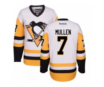 Youth Reebok Pittsburgh Penguins #7 Joe Mullen Premier White Away NHL Jersey