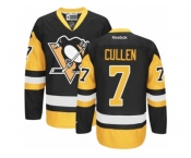 Youth Reebok Pittsburgh Penguins #7 Matt Cullen Premier Black Gold Third NHL Jersey