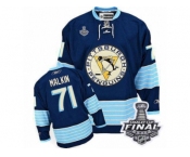 Youth Reebok Pittsburgh Penguins #71 Evgeni Malkin Authentic Navy Blue Third Vintage 2017 Stanley Cup Final NHL Jersey