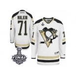 Youth Reebok Pittsburgh Penguins #71 Evgeni Malkin Authentic White 2014 Stadium Series 2017 Stanley Cup Final NHL Jersey