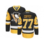 Youth Reebok Pittsburgh Penguins #77 Paul Coffey Authentic Black Gold Third NHL Jersey