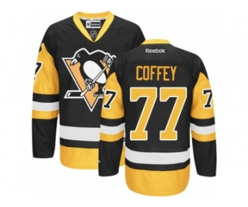 Youth Reebok Pittsburgh Penguins #77 Paul Coffey Authentic Black Gold Third NHL Jersey