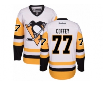 Youth Reebok Pittsburgh Penguins #77 Paul Coffey Premier White Away NHL Jersey