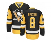 Youth Reebok Pittsburgh Penguins #8 Mark Recchi Premier Black Gold Third NHL Jersey