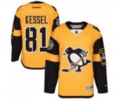 Youth Reebok Pittsburgh Penguins #81 Phil Kessel Authentic Gold 2017 Stadium Series NHL Jersey