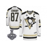 Youth Reebok Pittsburgh Penguins #87 Sidney Crosby Authentic White 2014 Stadium Series 2017 Stanley Cup Final NHL Jersey