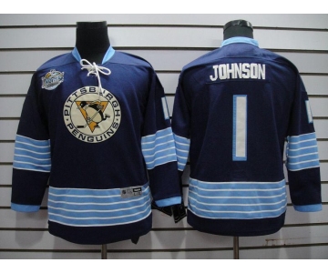 youth nhl jerseys pittsburgh penguins #1 johnson blue [2011 winter classic]