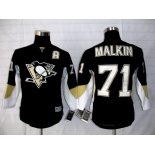 youth nhl pittsburgh penguins #71 malki black