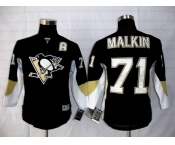 youth nhl pittsburgh penguins #71 malki black