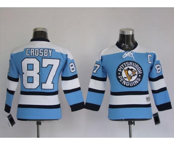 youth nhl pittsburgh penguins #87 crosby blue