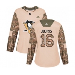 Women Adidas Pittsburgh Penguins #16 Josh Jooris Authentic Camo Veterans Day Practice NHL Jersey