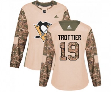 Women Adidas Pittsburgh Penguins #19 Bryan Trottier Authentic Camo Veterans Day Practice NHL Jersey