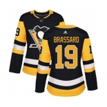 Women Adidas Pittsburgh Penguins #19 Derick Brassard Authentic Black Home NHL Jersey