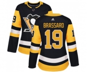 Women Adidas Pittsburgh Penguins #19 Derick Brassard Authentic Black Home NHL Jersey