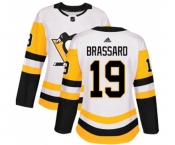 Women Adidas Pittsburgh Penguins #19 Derick Brassard Authentic White Away NHL Jersey