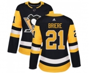 Women Adidas Pittsburgh Penguins #21 Michel Briere Authentic Black Home NHL Jersey